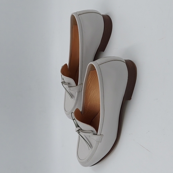 J Crew Womens Light gray leather bow academy loafers - Picture 7 of 9